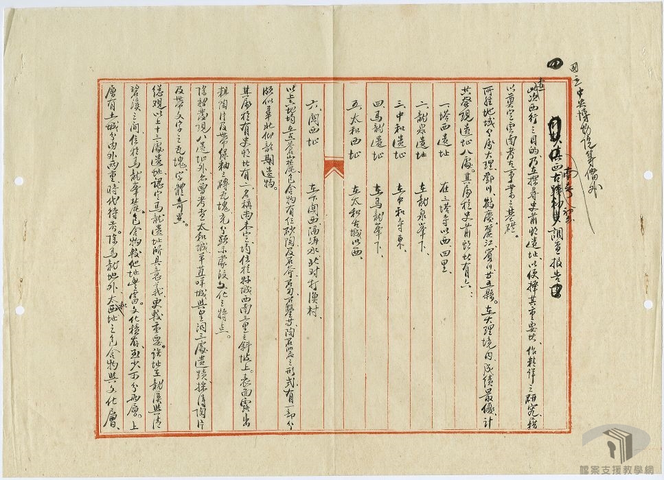 文物遷運暨各地考察採集計畫_2