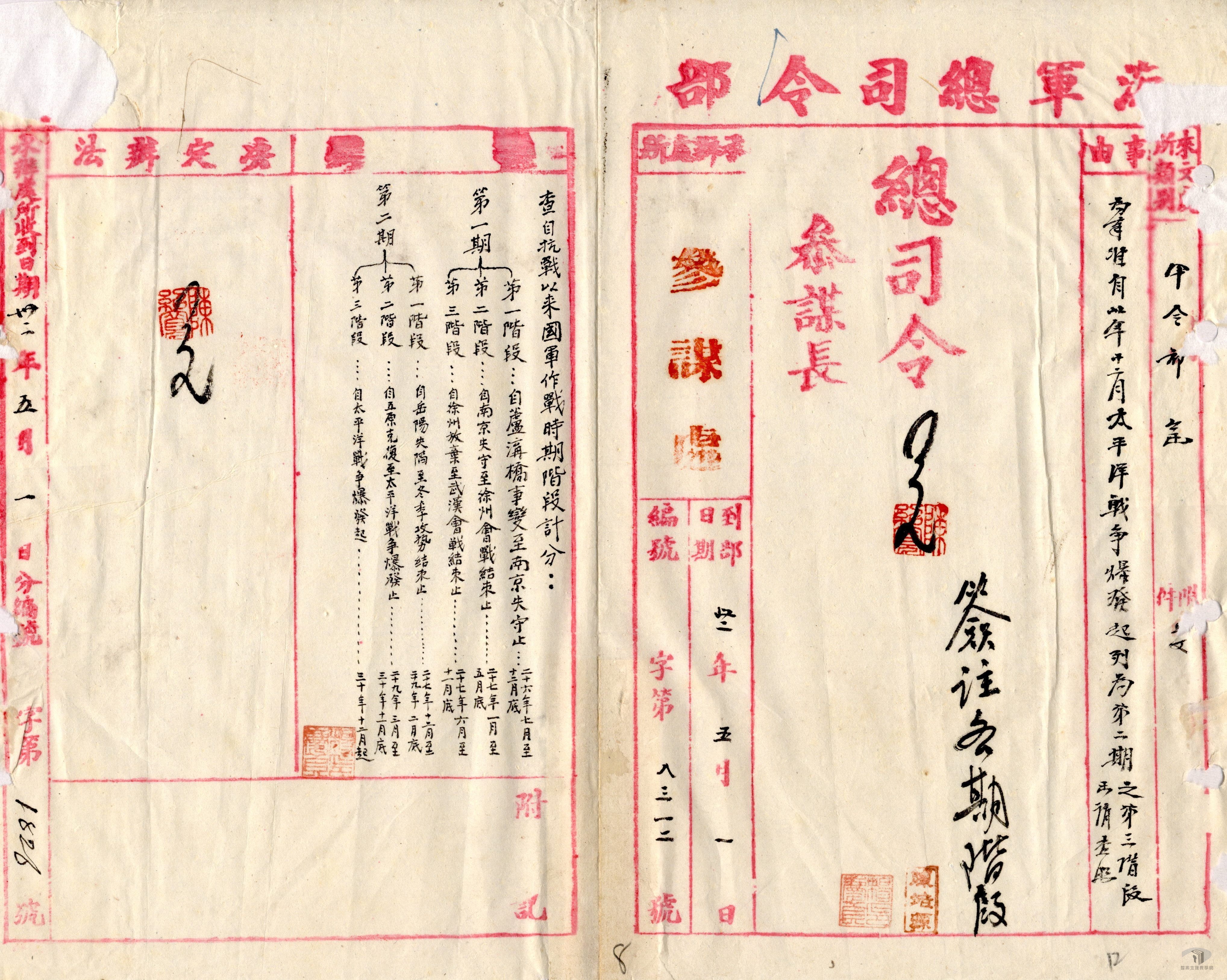 歐戰序列及抗戰階段劃分案_1