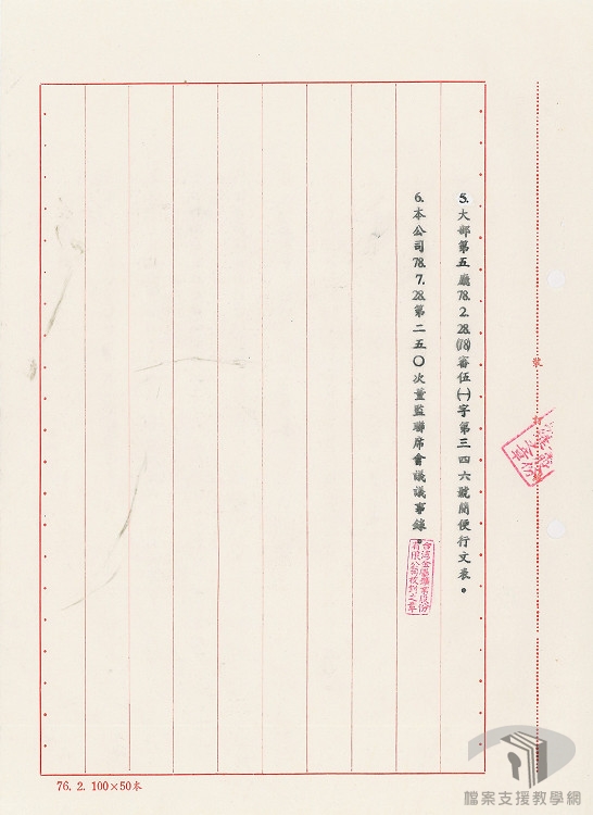 本公司禮樂煉銅廠交由臺電公司接管7