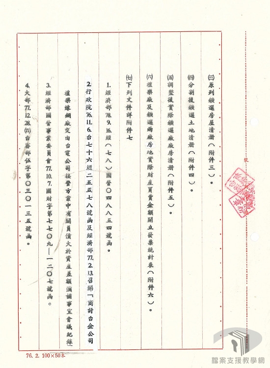 本公司禮樂煉銅廠交由臺電公司接管6