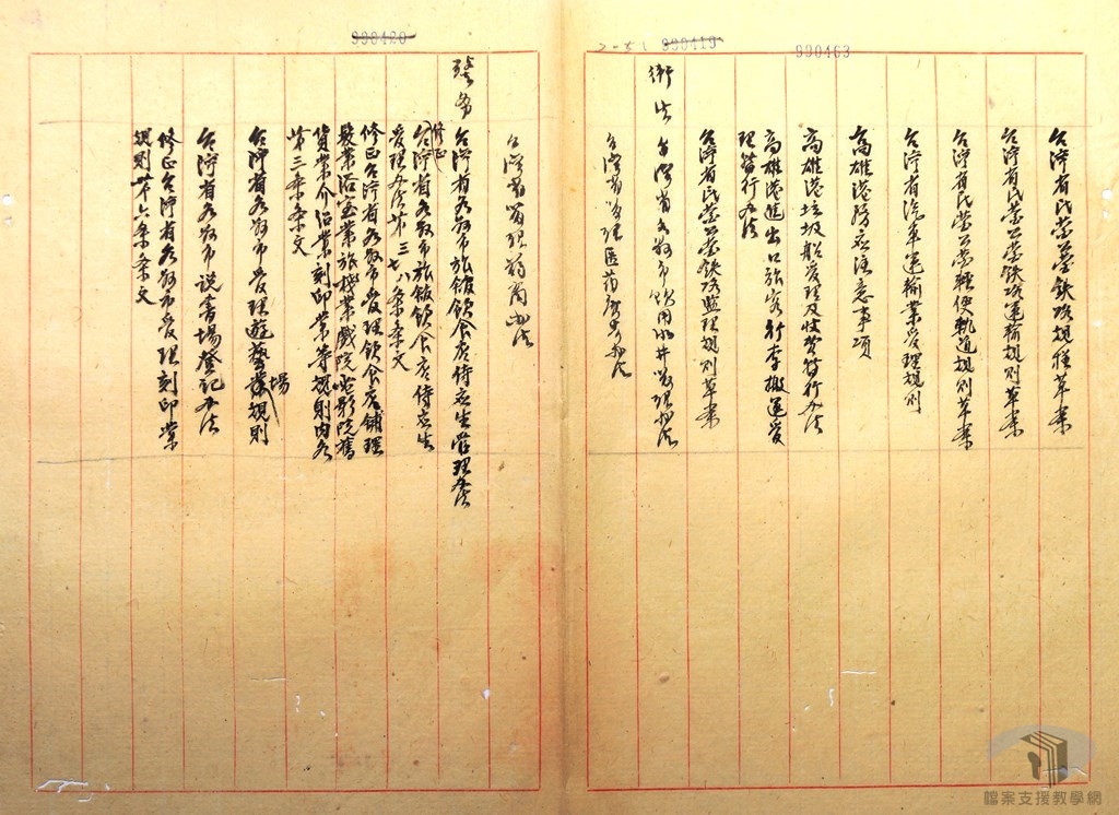 省參議會審議省單行法規6