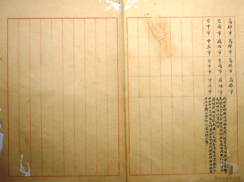 調整各縣市行政區域草案及縣市實施地方自治綱要草案8