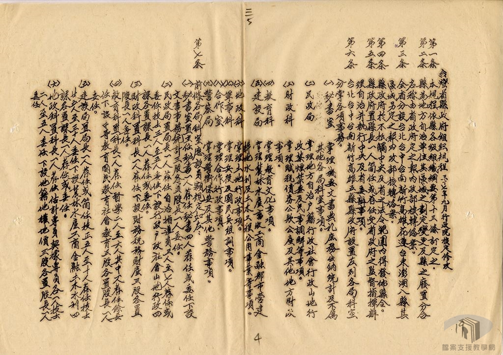 各縣市政府組織規程2