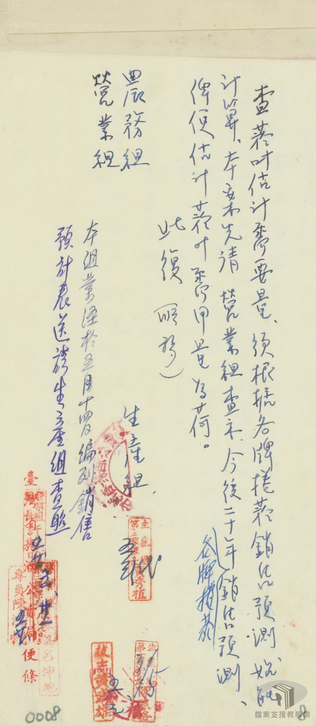 臺灣地區今後二十年菸葉供需預測3