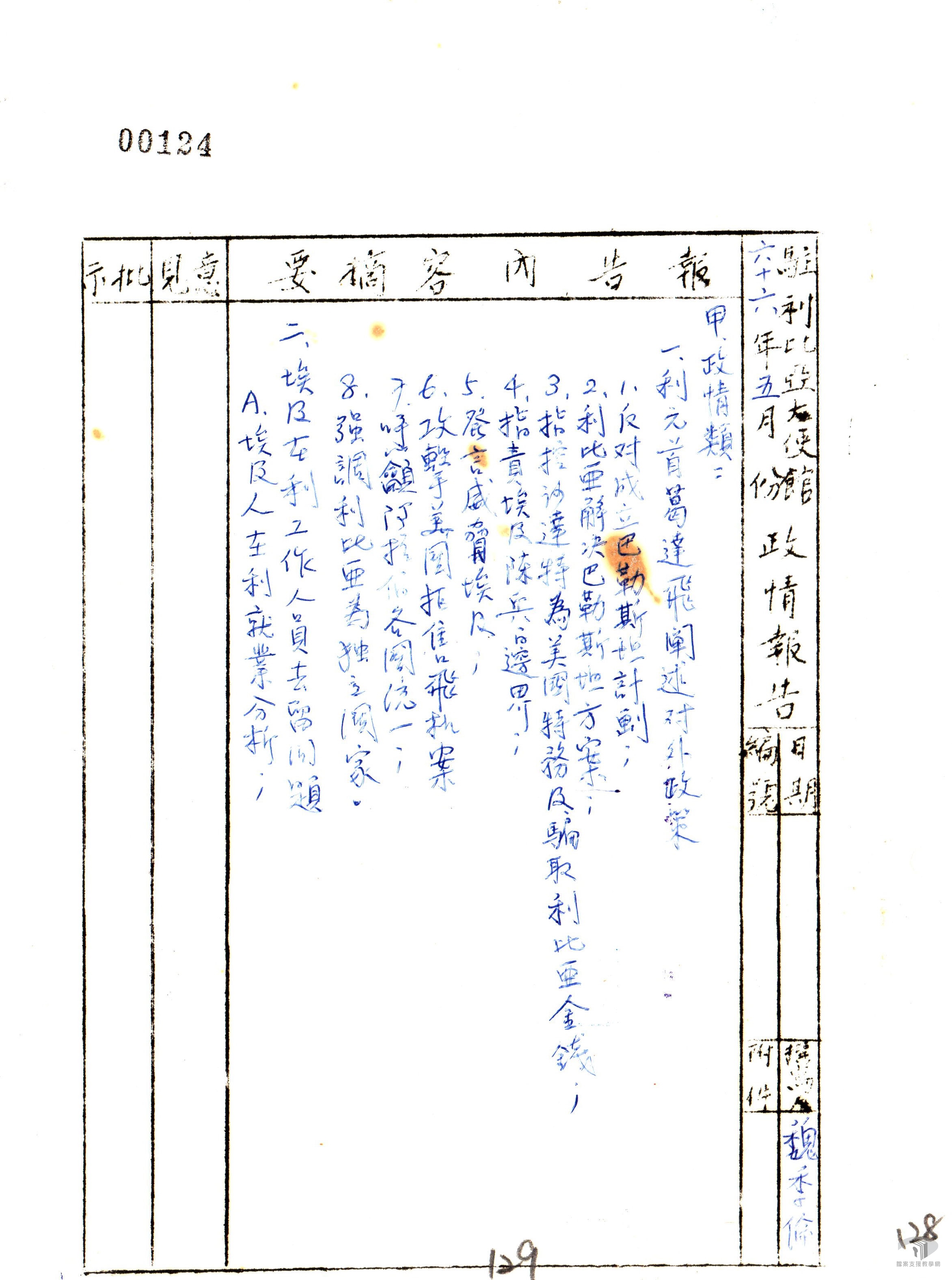 利比亞政情報告（十）1
