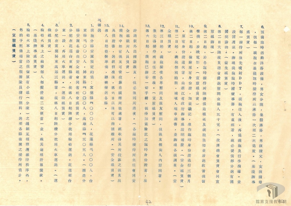 大陳撤退義胞接待安置2